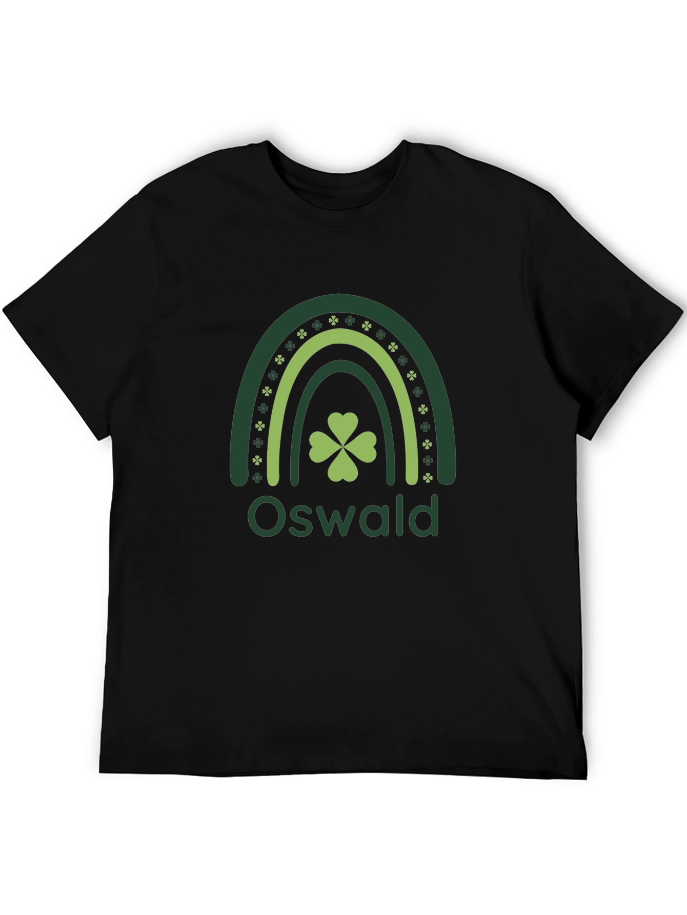 Personalized St. Patricks Day Oswald Shamrock Rainbow T-Shirt