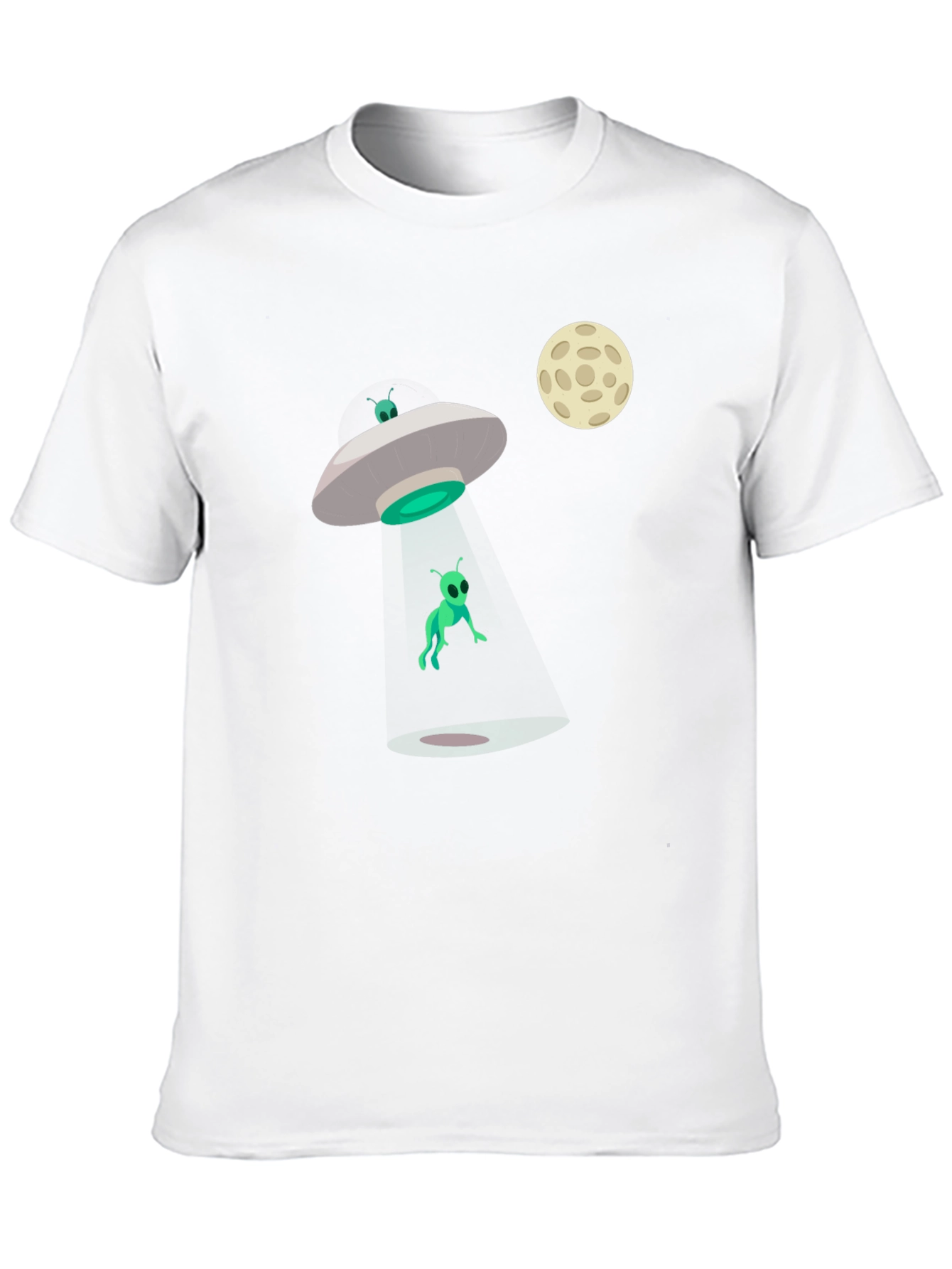 Alien Abduction Graphic T-Shirt - Black Cotton Tee