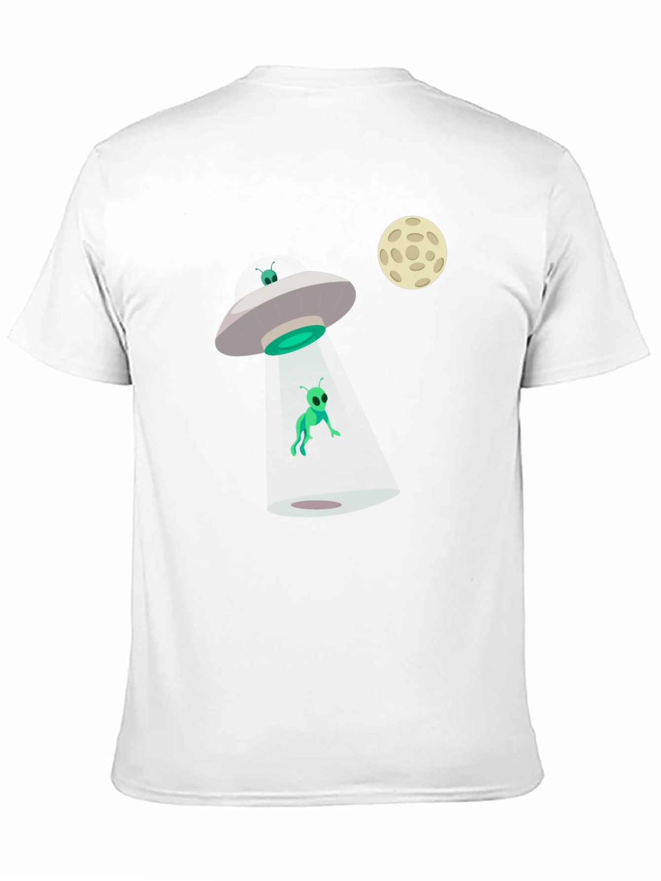 Alien Abduction Graphic T-Shirt - Black Cotton Tee