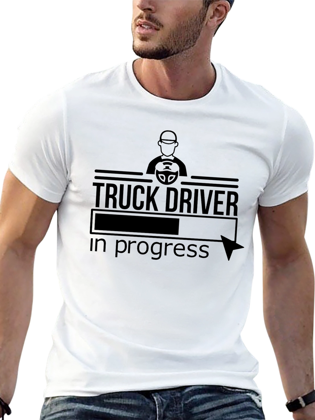 Truck Driver in Progress Graphic T-Shirt