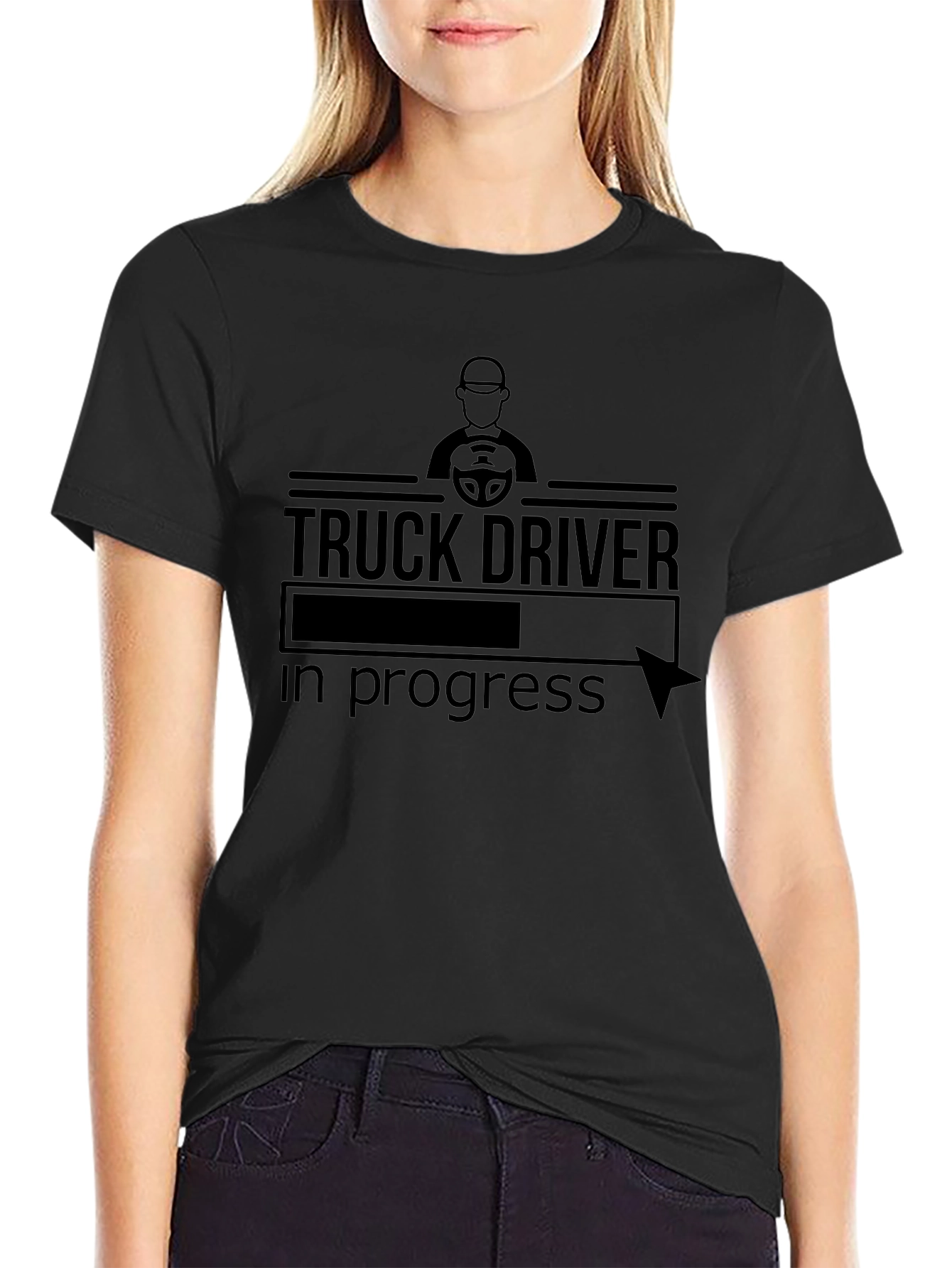 Truck Driver in Progress Graphic T-Shirt