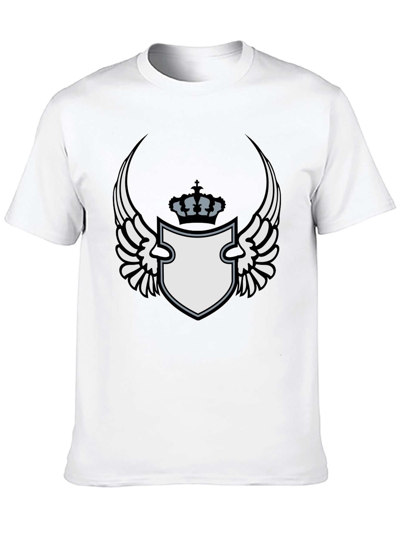 Winged Crest Graphic Black T-Shirt