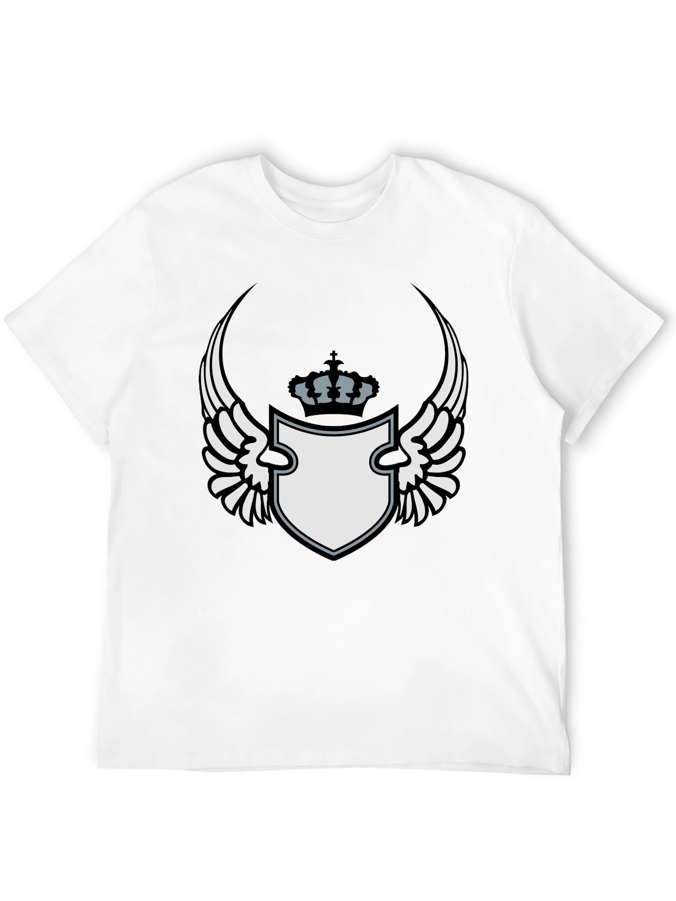 Winged Crest Graphic Black T-Shirt