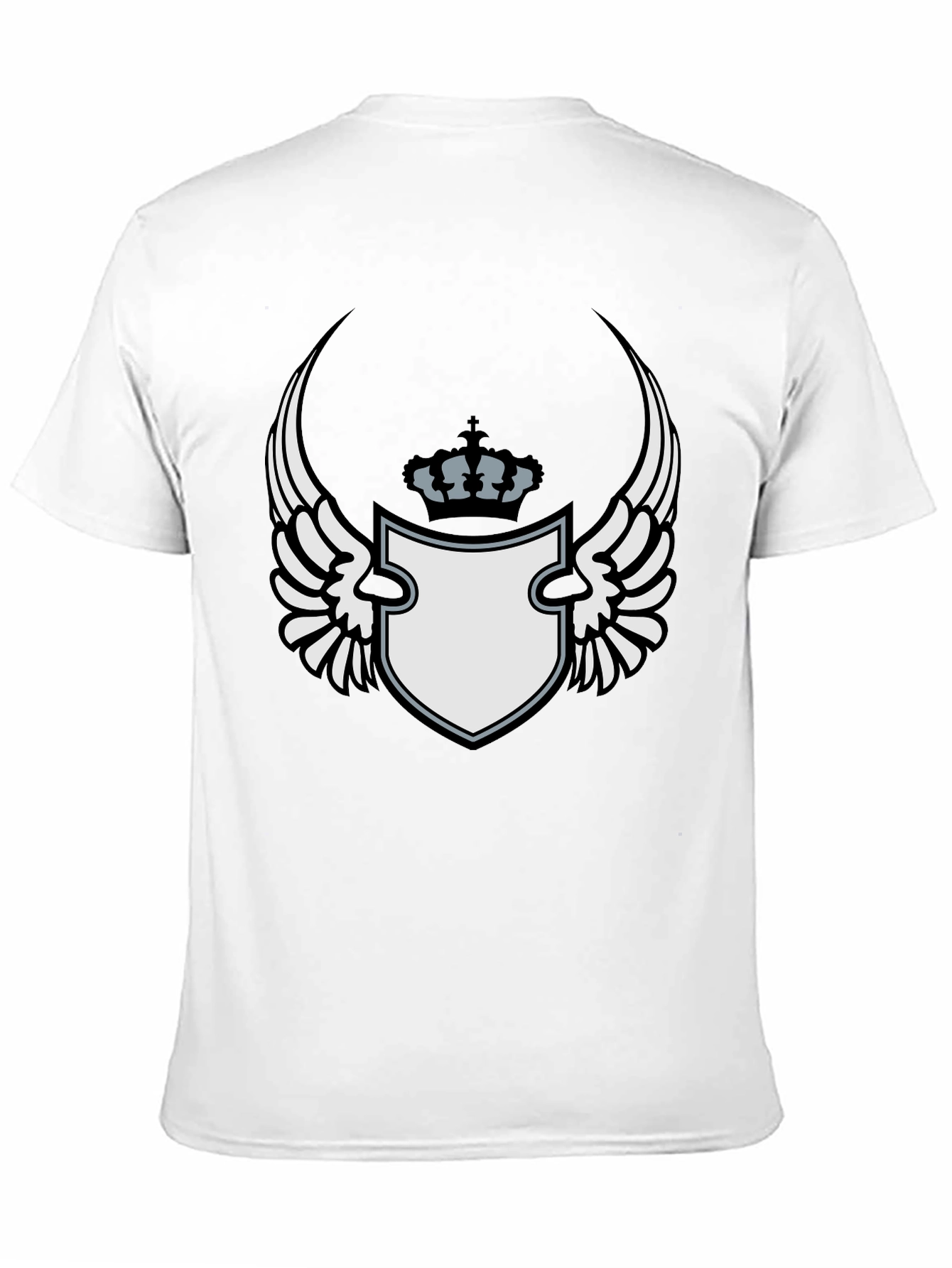 Winged Crest Graphic Black T-Shirt