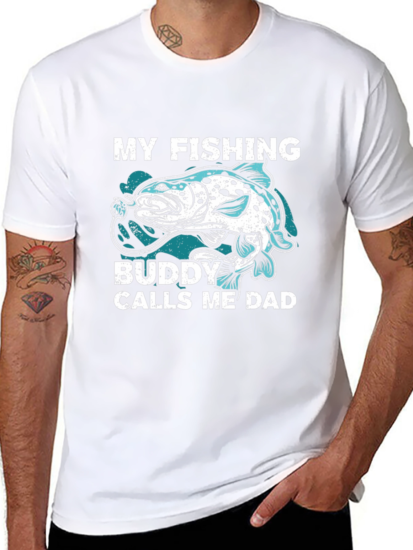 Fishing Buddy Dad T-Shirt - Angler Gift