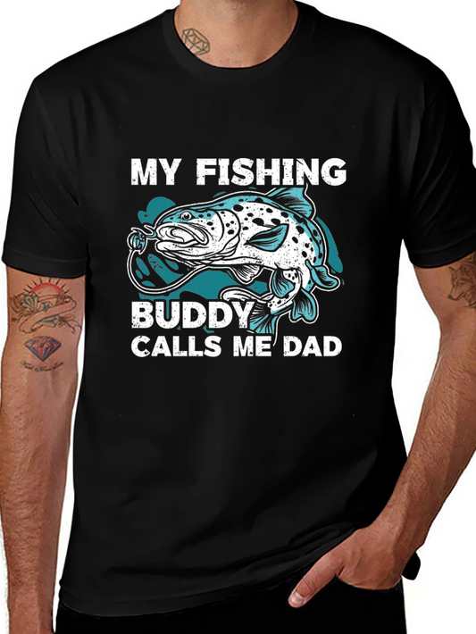 Fishing Buddy Dad T-Shirt - Angler Gift
