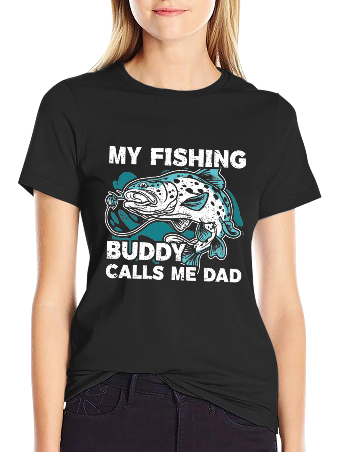 Fishing Buddy Dad T-Shirt - Angler Gift