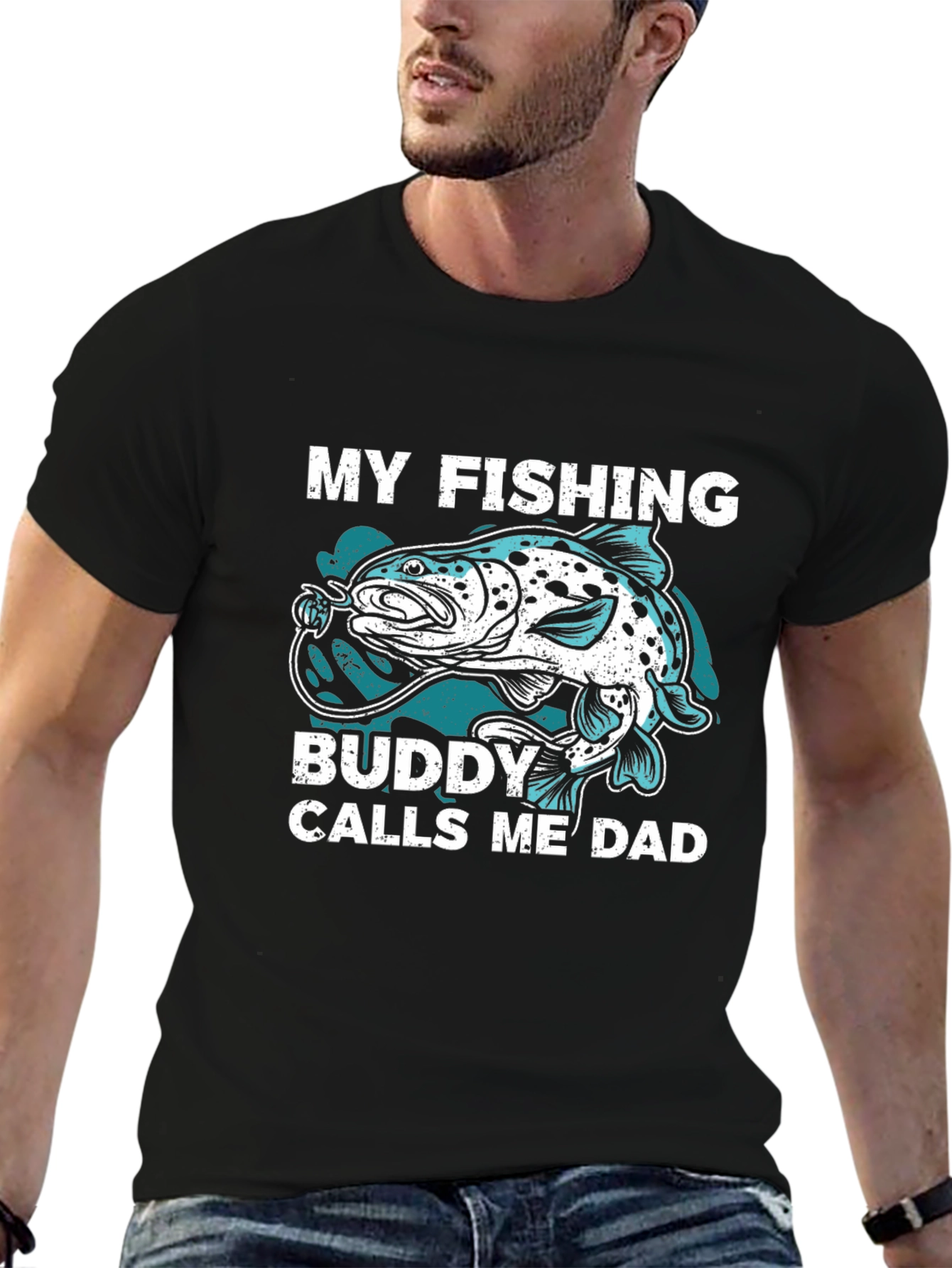Fishing Buddy Dad T-Shirt - Angler Gift