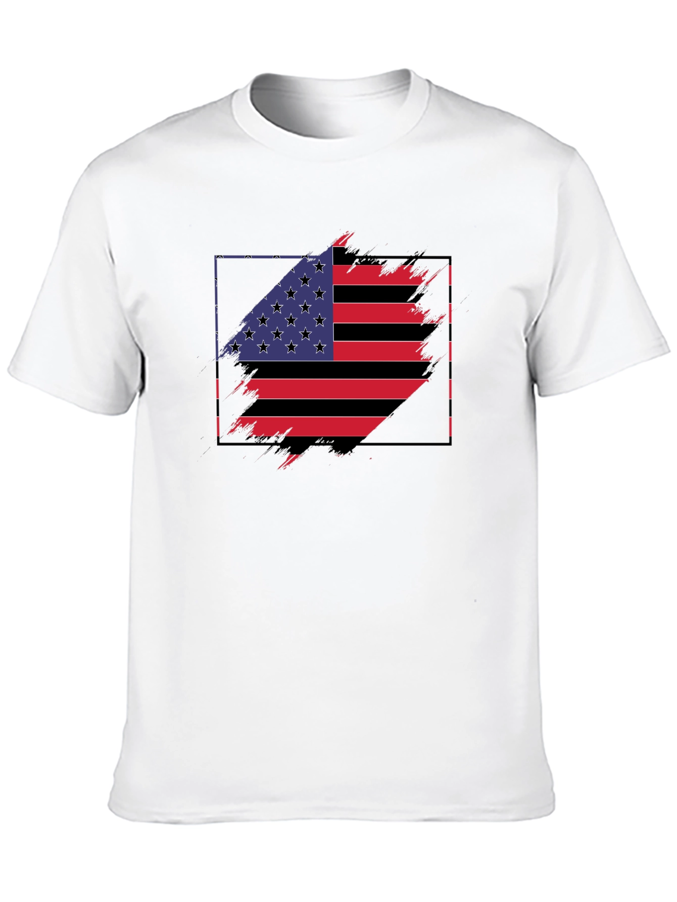 USA Flag Graphic Tee - Patriotic Style