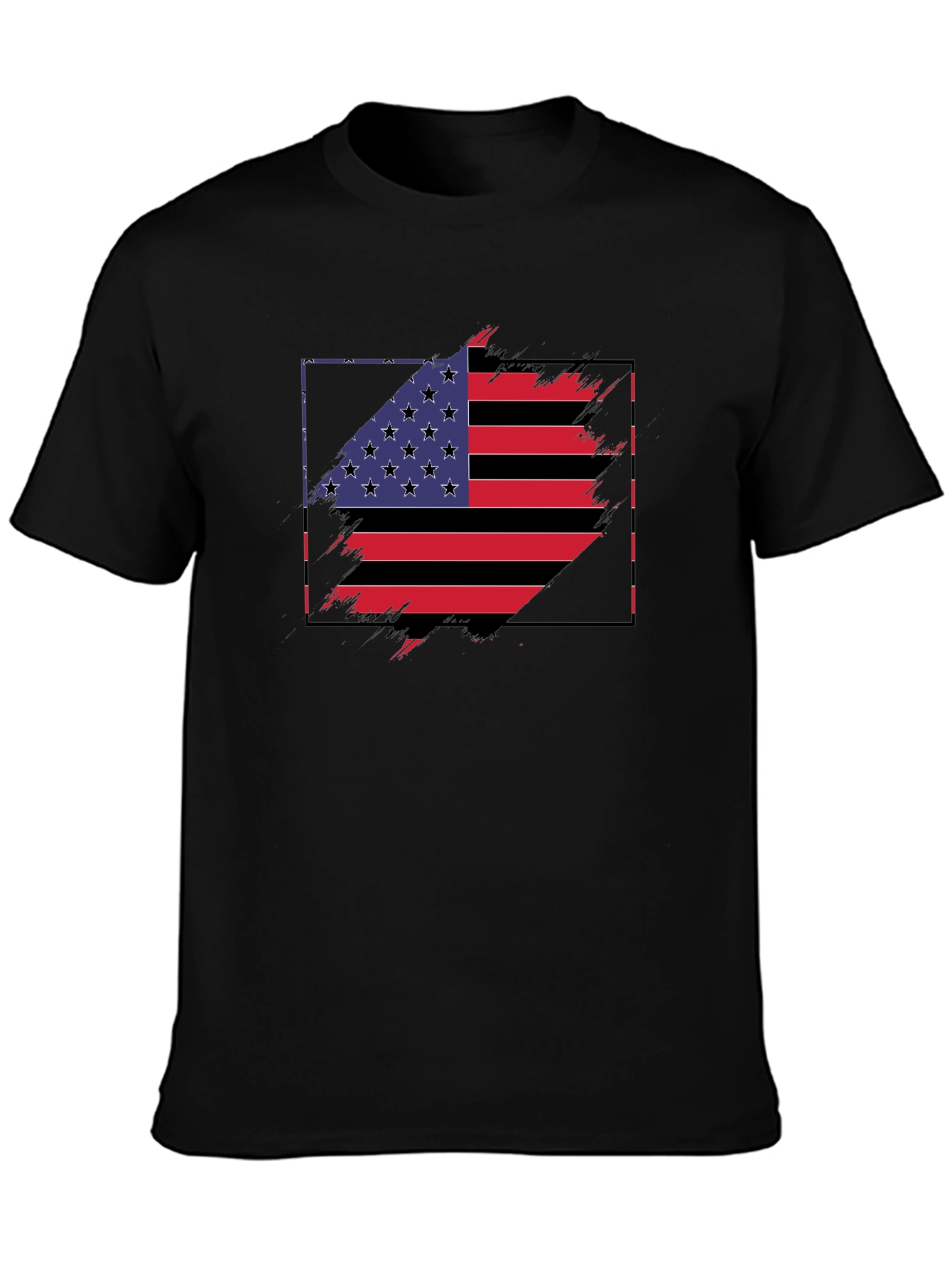 USA Flag Graphic Tee - Patriotic Style