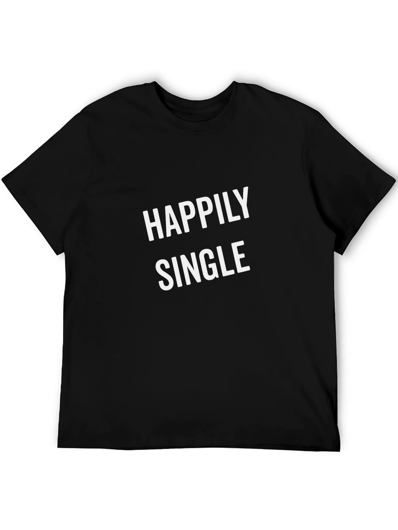 Happily Single Black Graphic T-Shirt