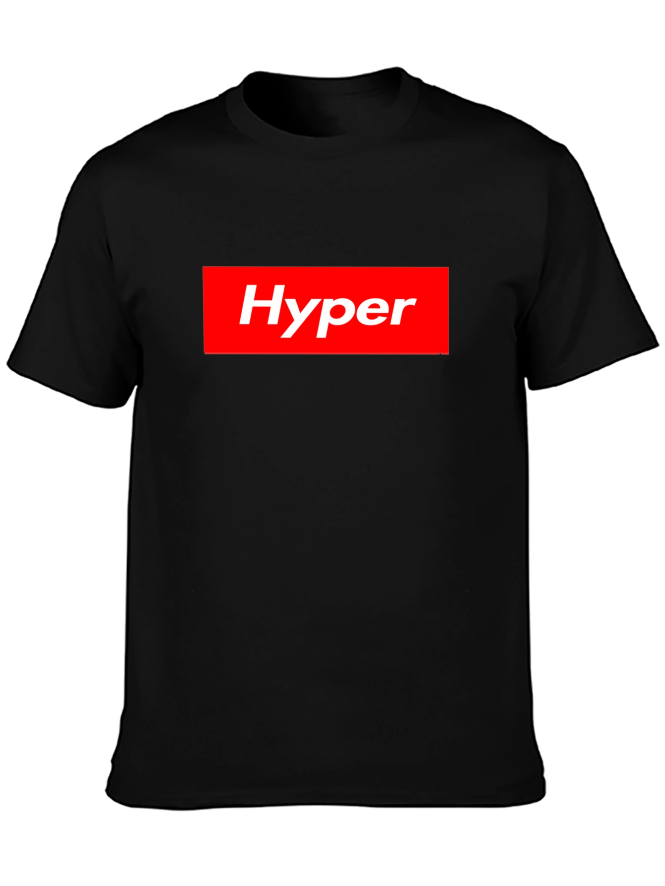 Hyper Graphic Print Black Tee - Trendy Casual Style