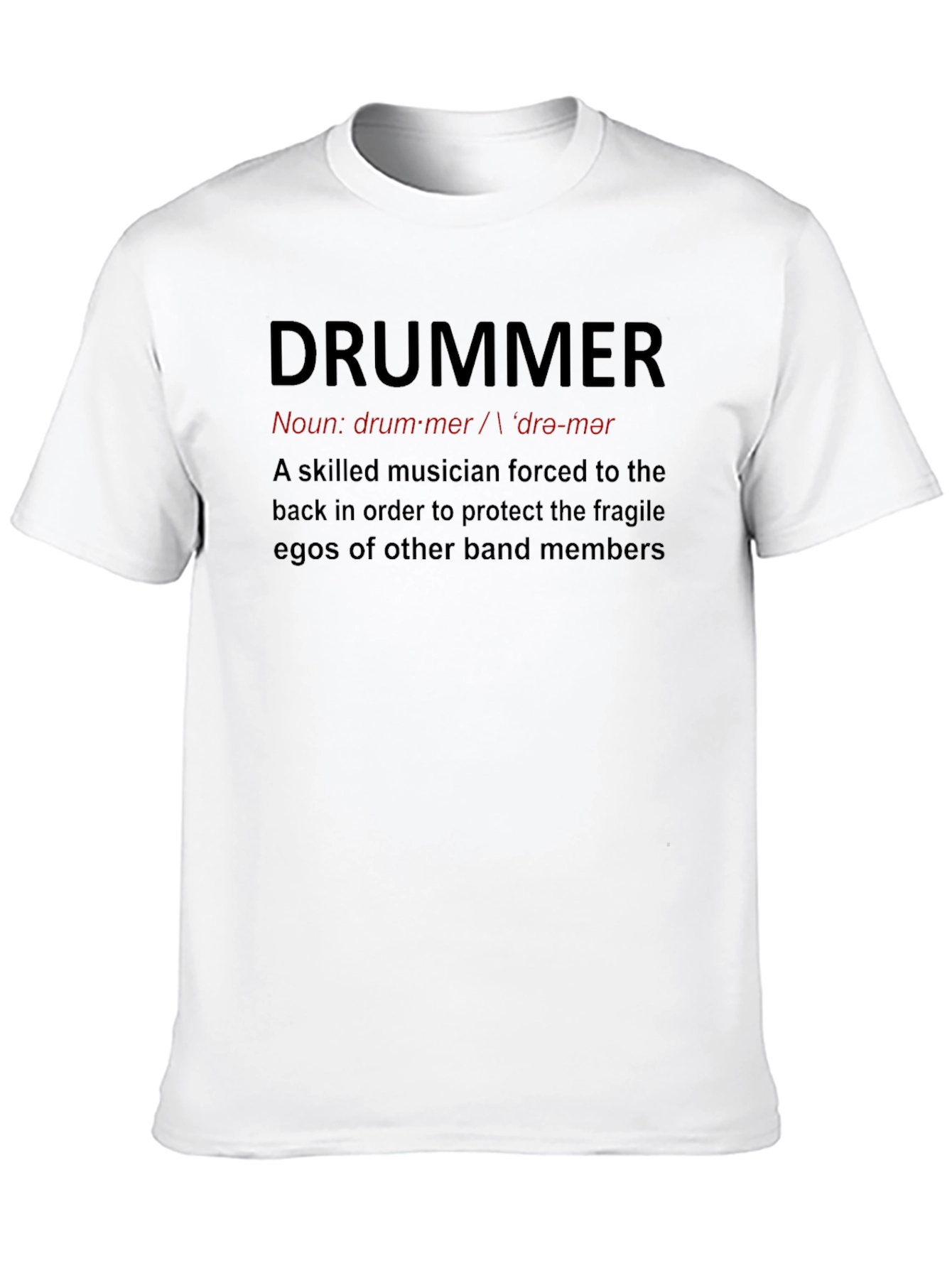 Drummer Definition Black T-Shirt - Musician Humor