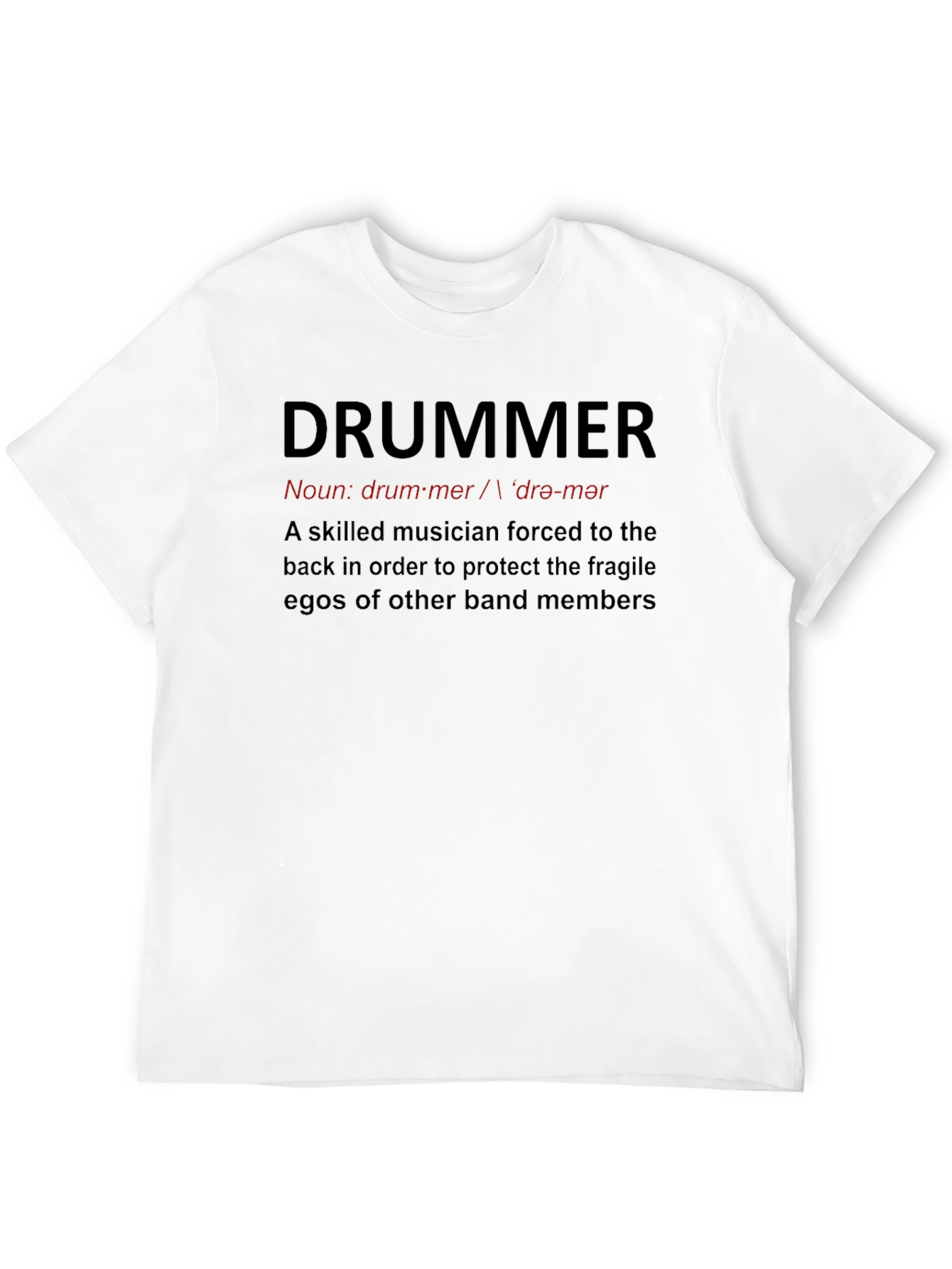 Drummer Definition Black T-Shirt - Musician Humor
