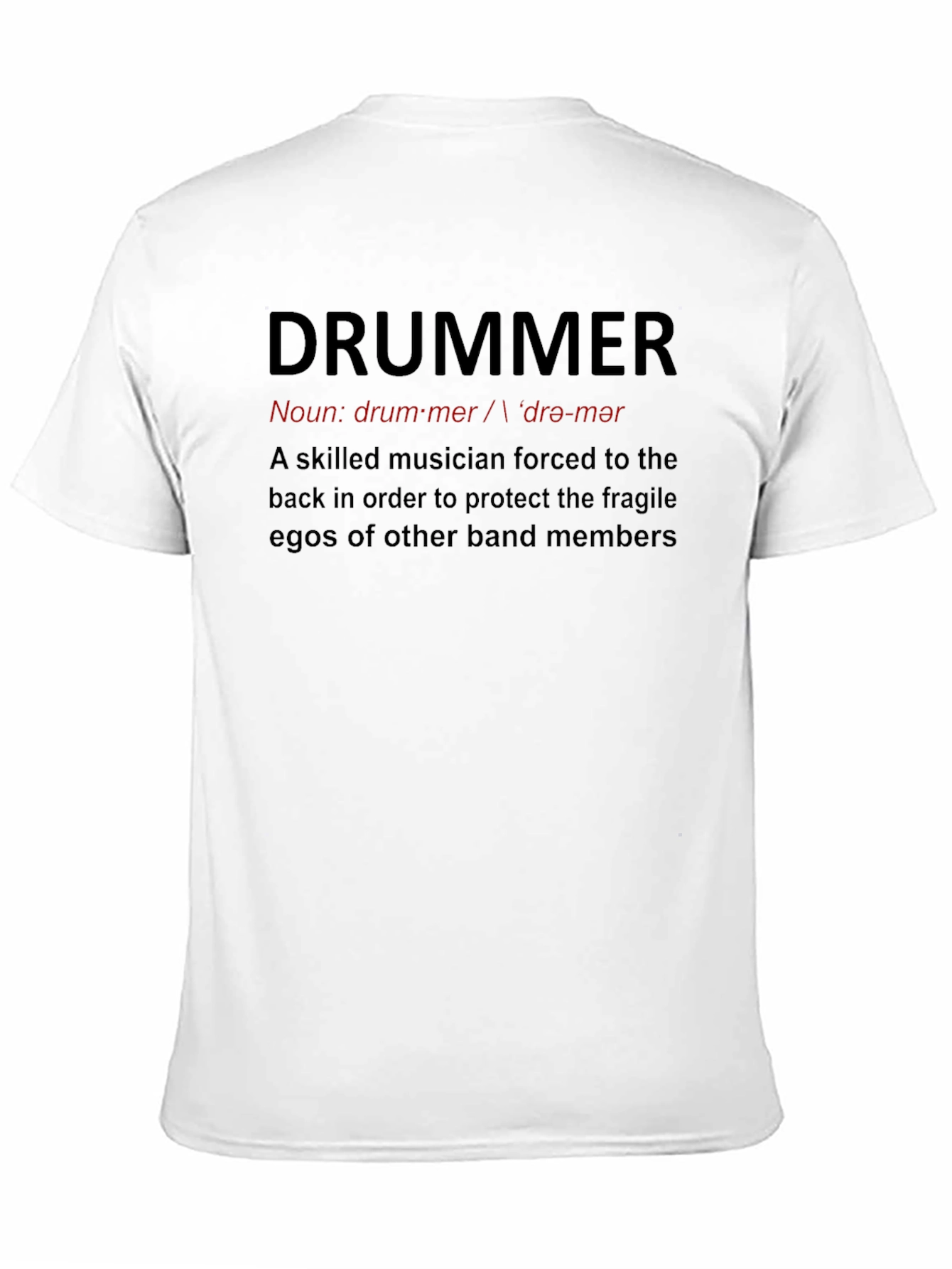 Drummer Definition Black T-Shirt - Musician Humor