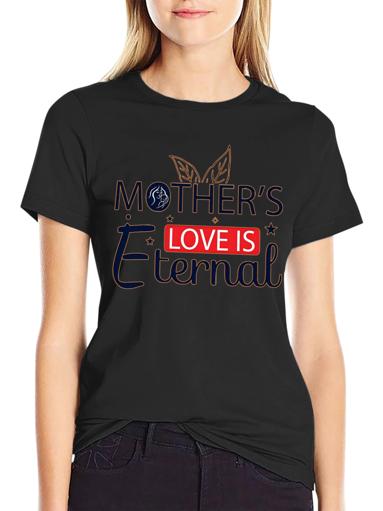 Mothers Love Is Eternal Black T-Shirt