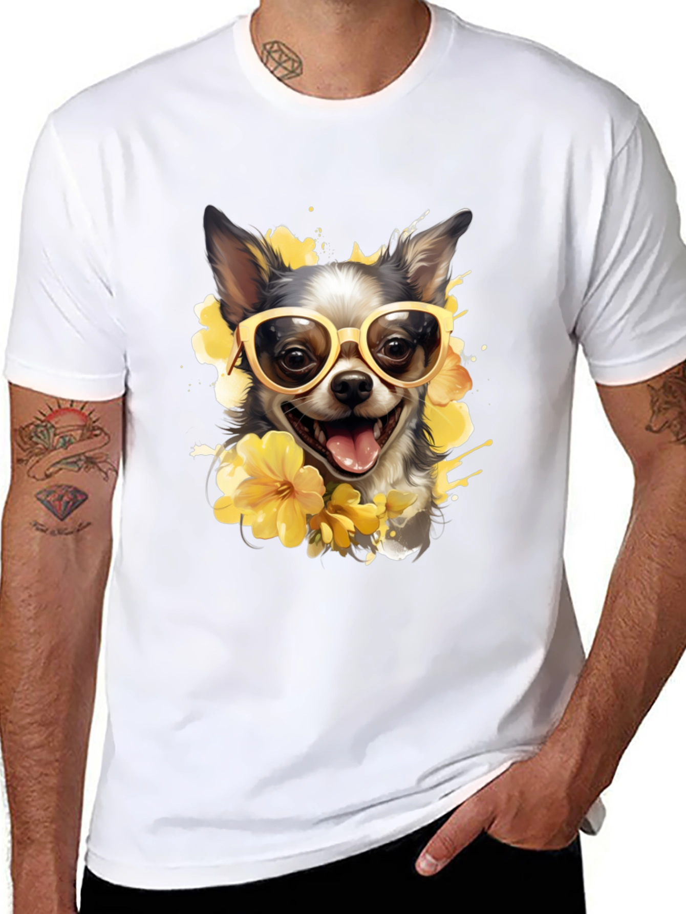 Cool Dog Tee: Stylish Pet Graphic T-Shirt