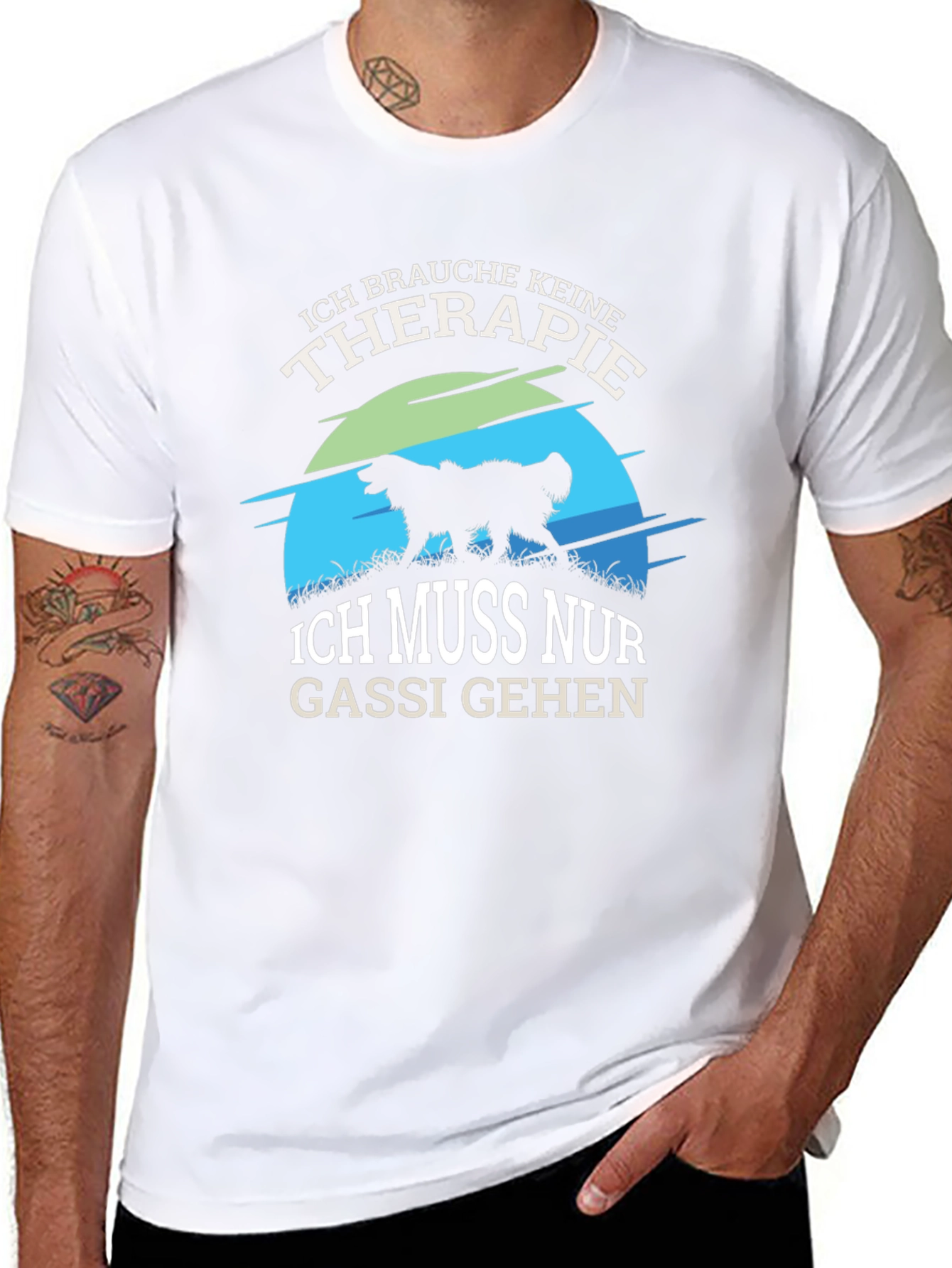 Ich Brauche Keine Therapie T-Shirt Dog Lover Tee