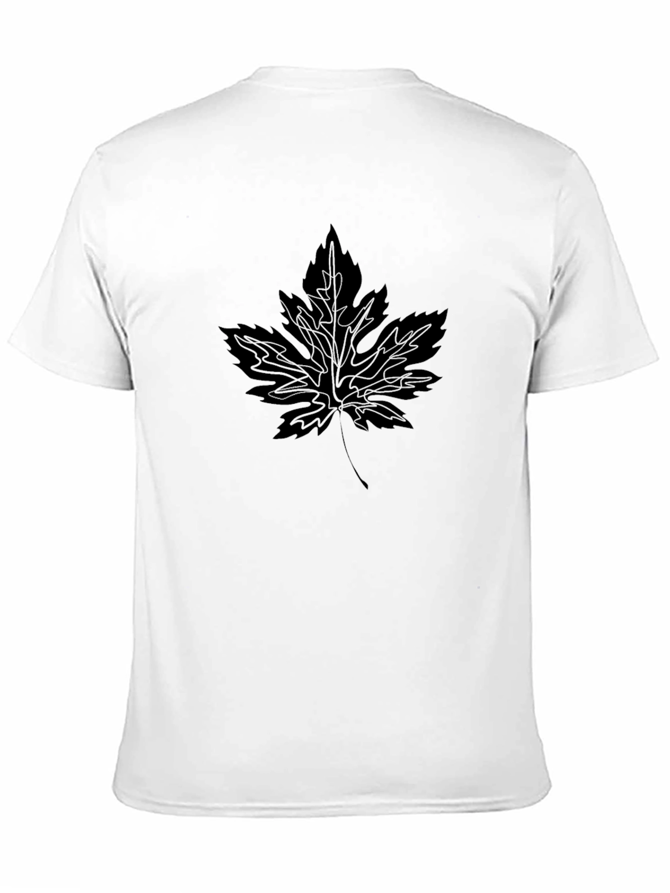 Black Leaf Graphic Tee - Modern Casual Style