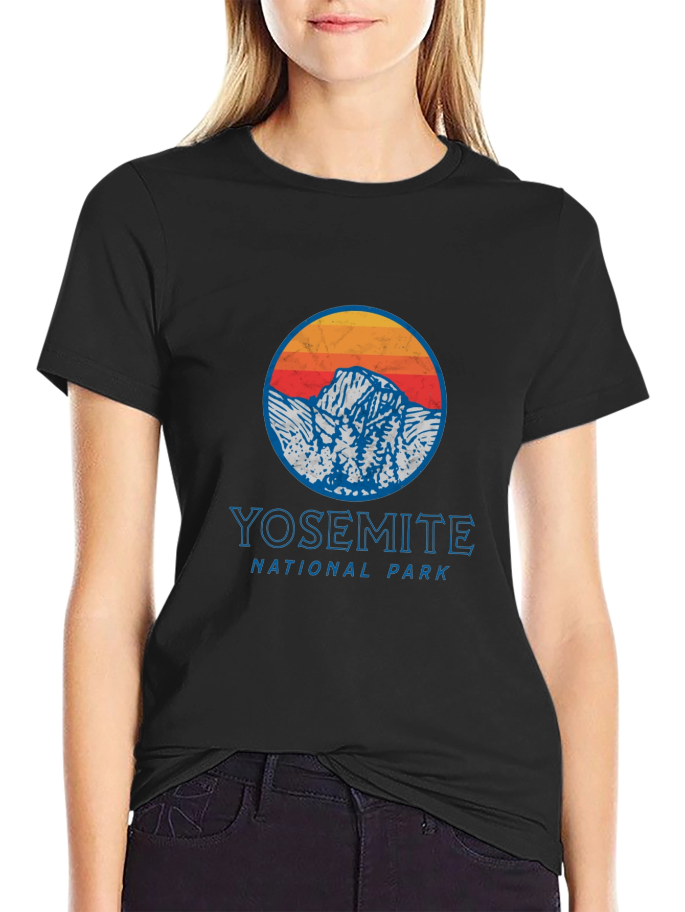 Yosemite National Park Graphic Tee - Retro Mountain Design