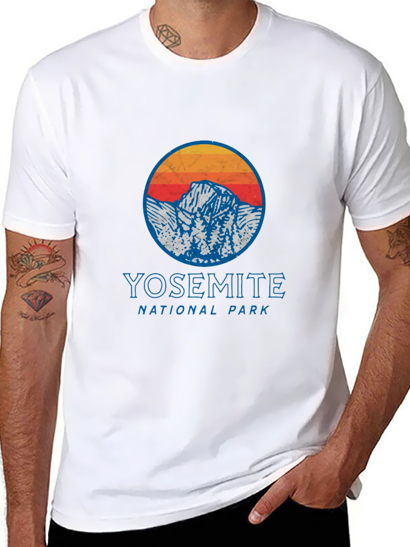 Yosemite National Park Graphic Tee - Retro Mountain Design