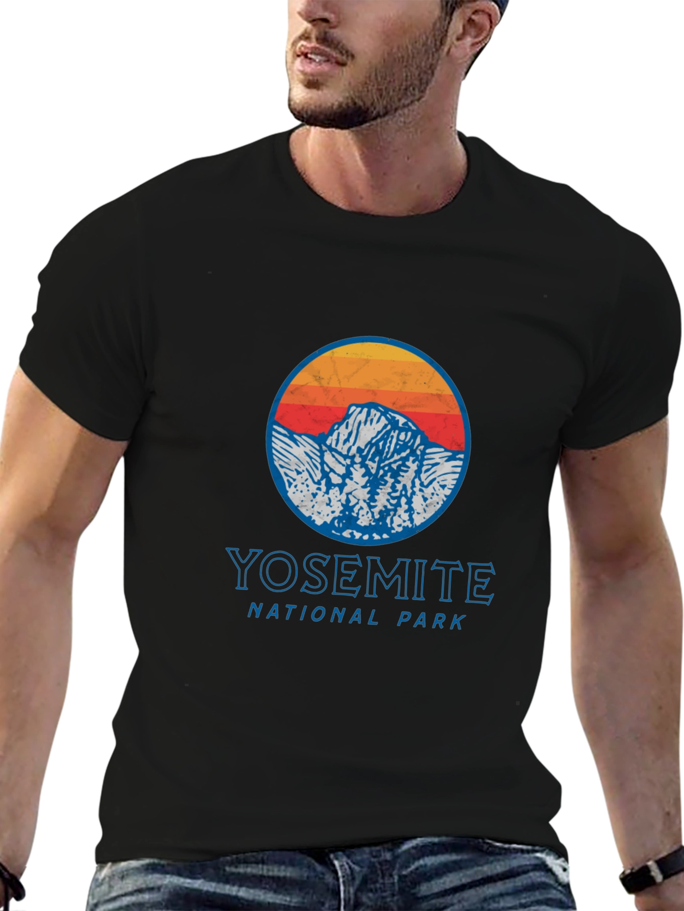Yosemite National Park Graphic Tee - Retro Mountain Design