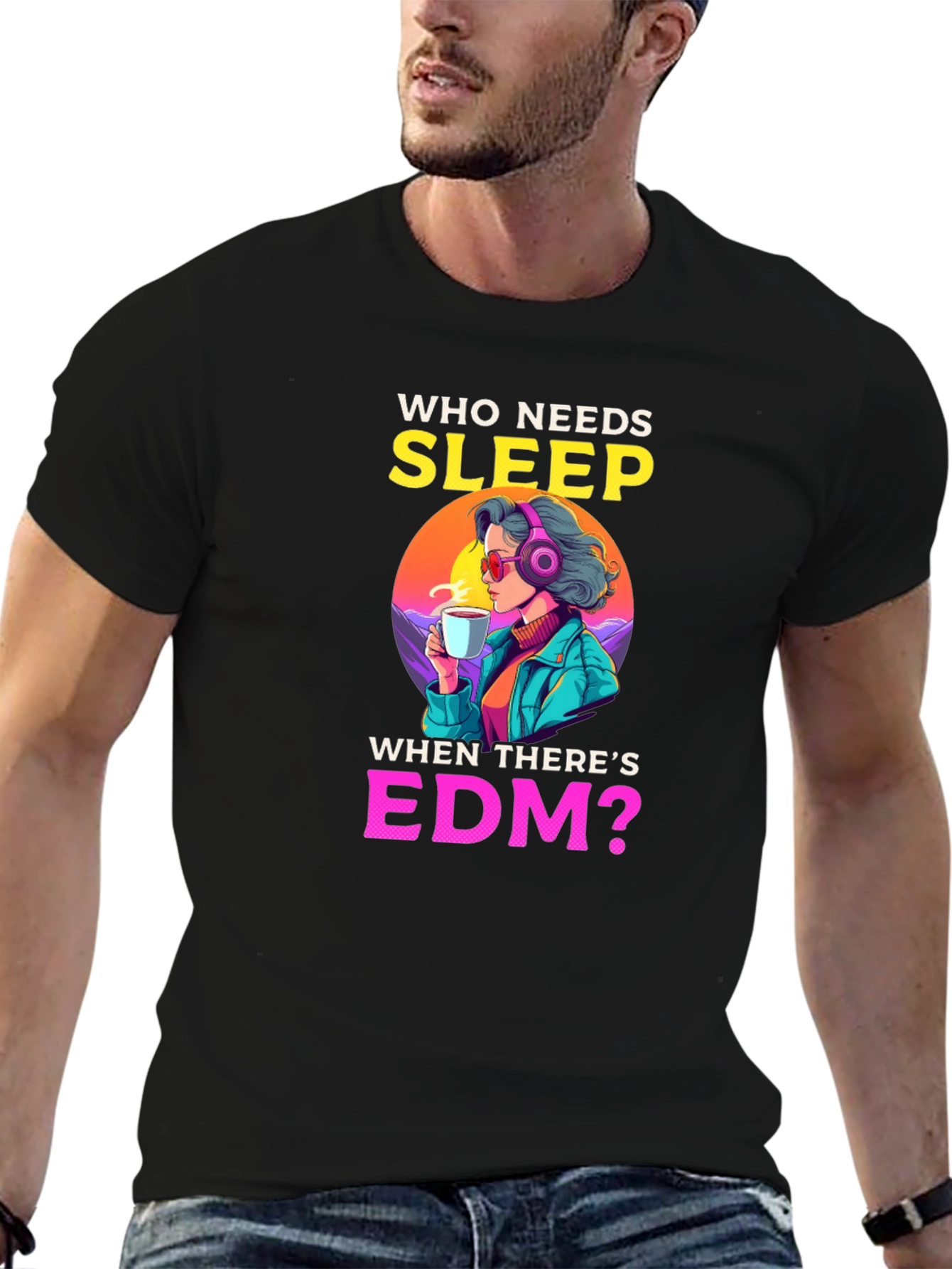 Who Needs Sleep EDM Graphic Tee