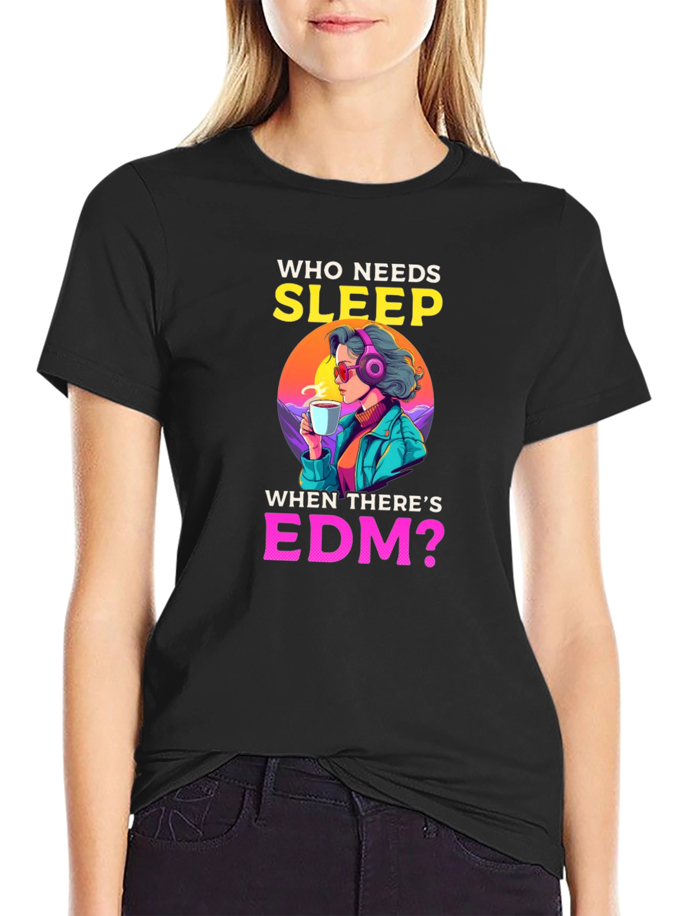 Who Needs Sleep EDM Graphic Tee