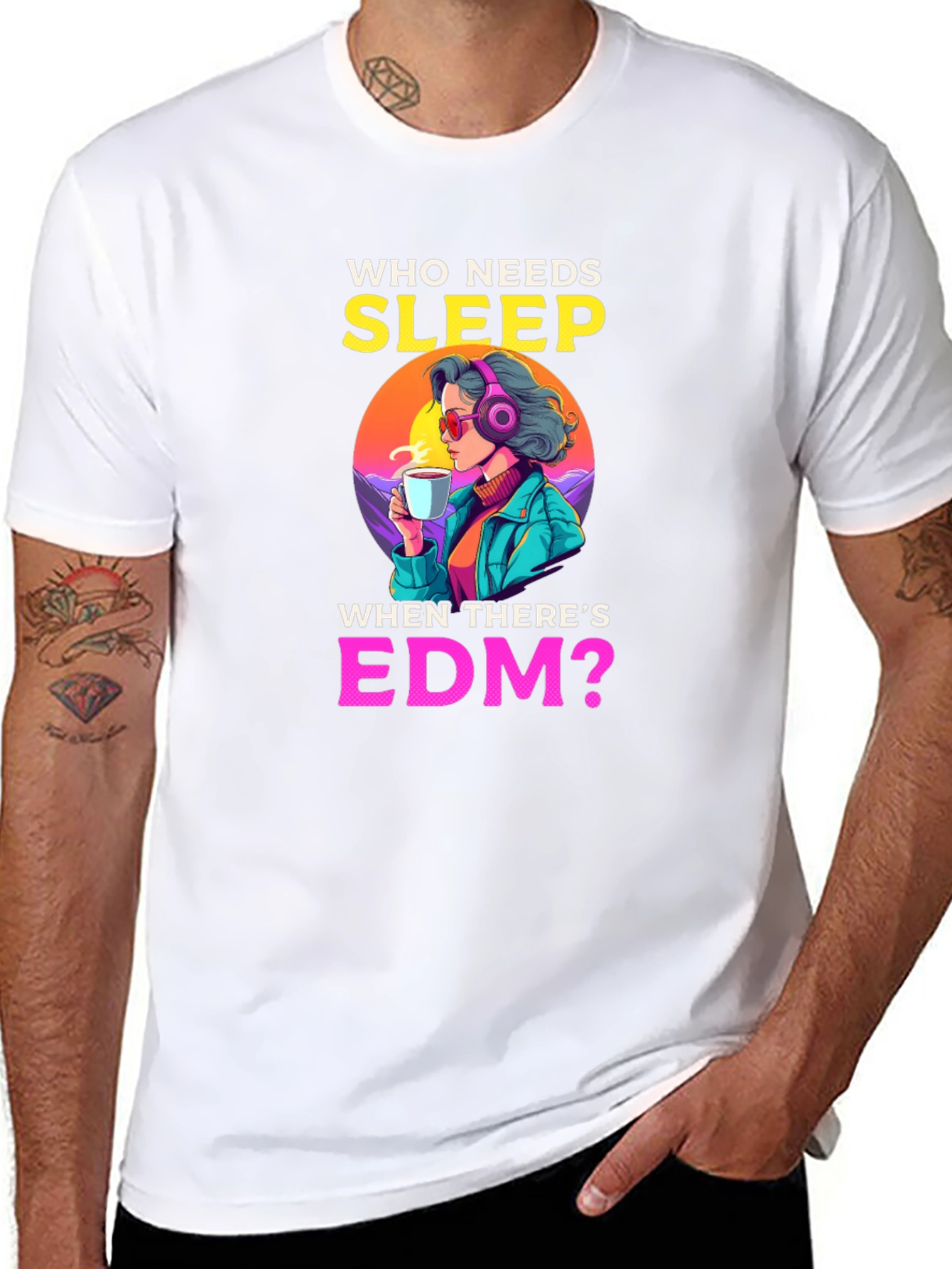 Who Needs Sleep EDM Graphic Tee