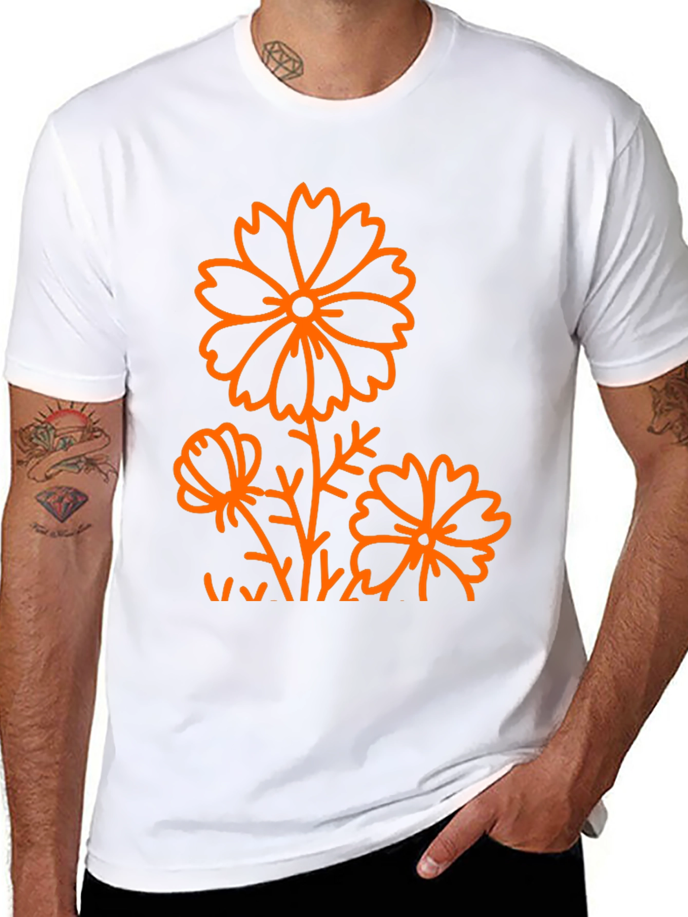 Black Floral Graphic Tee
