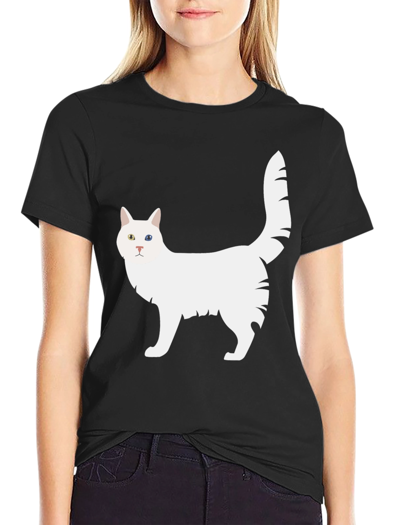 Cool Cat Graphic T-Shirt - Black