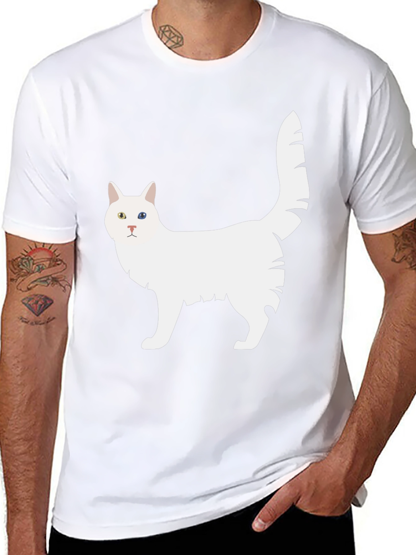 Cool Cat Graphic T-Shirt - Black