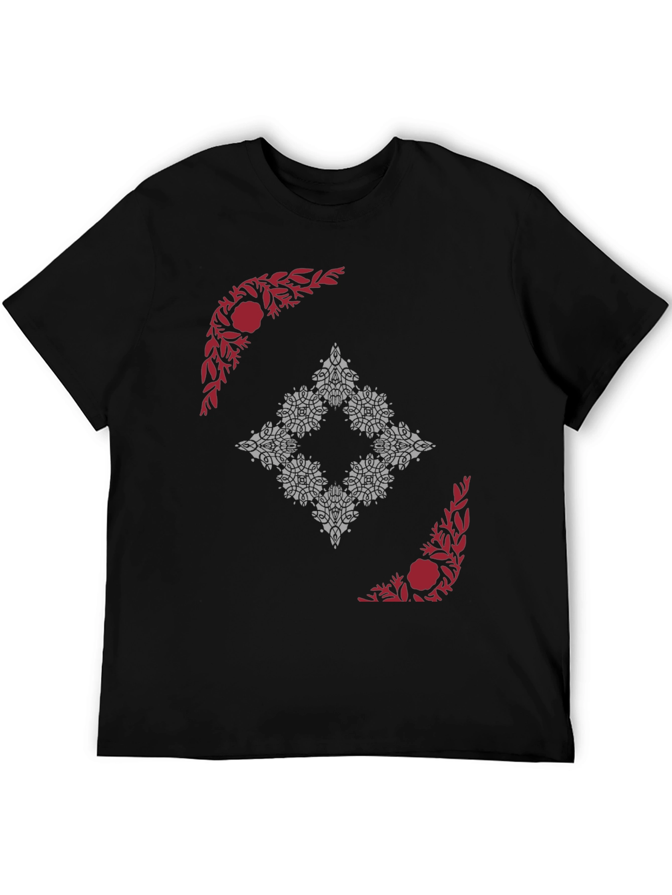 Abstract Floral Graphic Print Tee