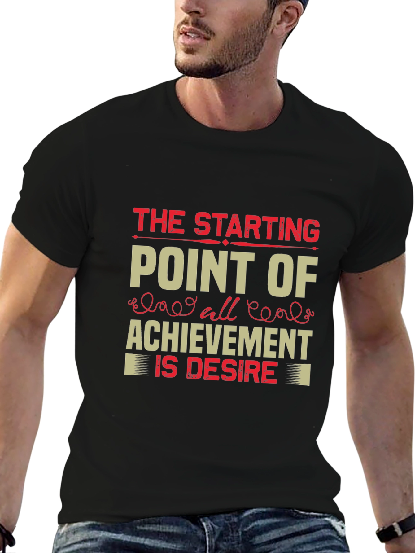 Motivational Graphic Tee: Starting Point of Achievement