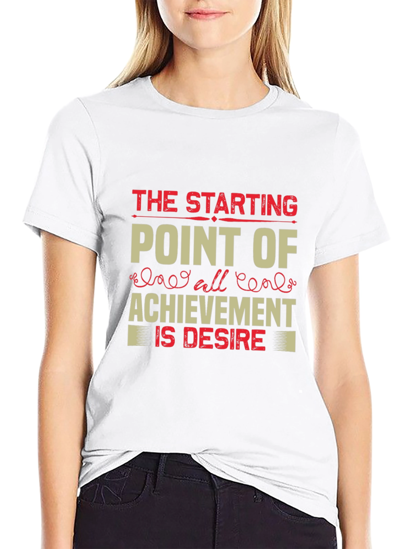 Motivational Graphic Tee: Starting Point of Achievement