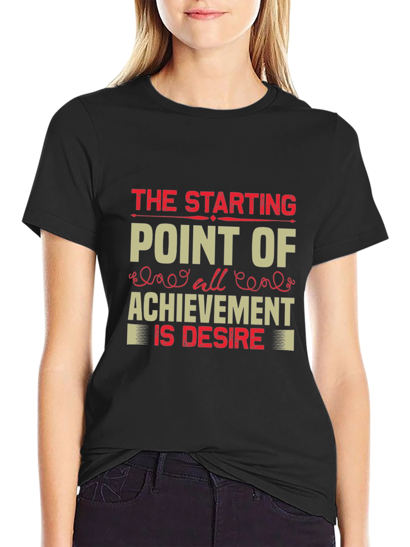 Motivational Graphic Tee: Starting Point of Achievement