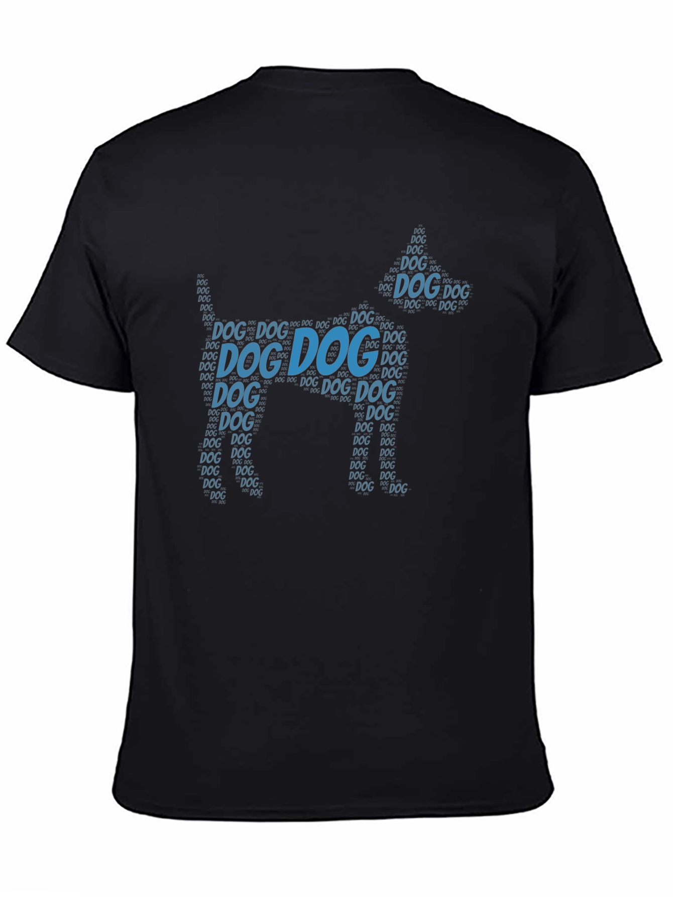 Dog Word Art Graphic Black T-Shirt