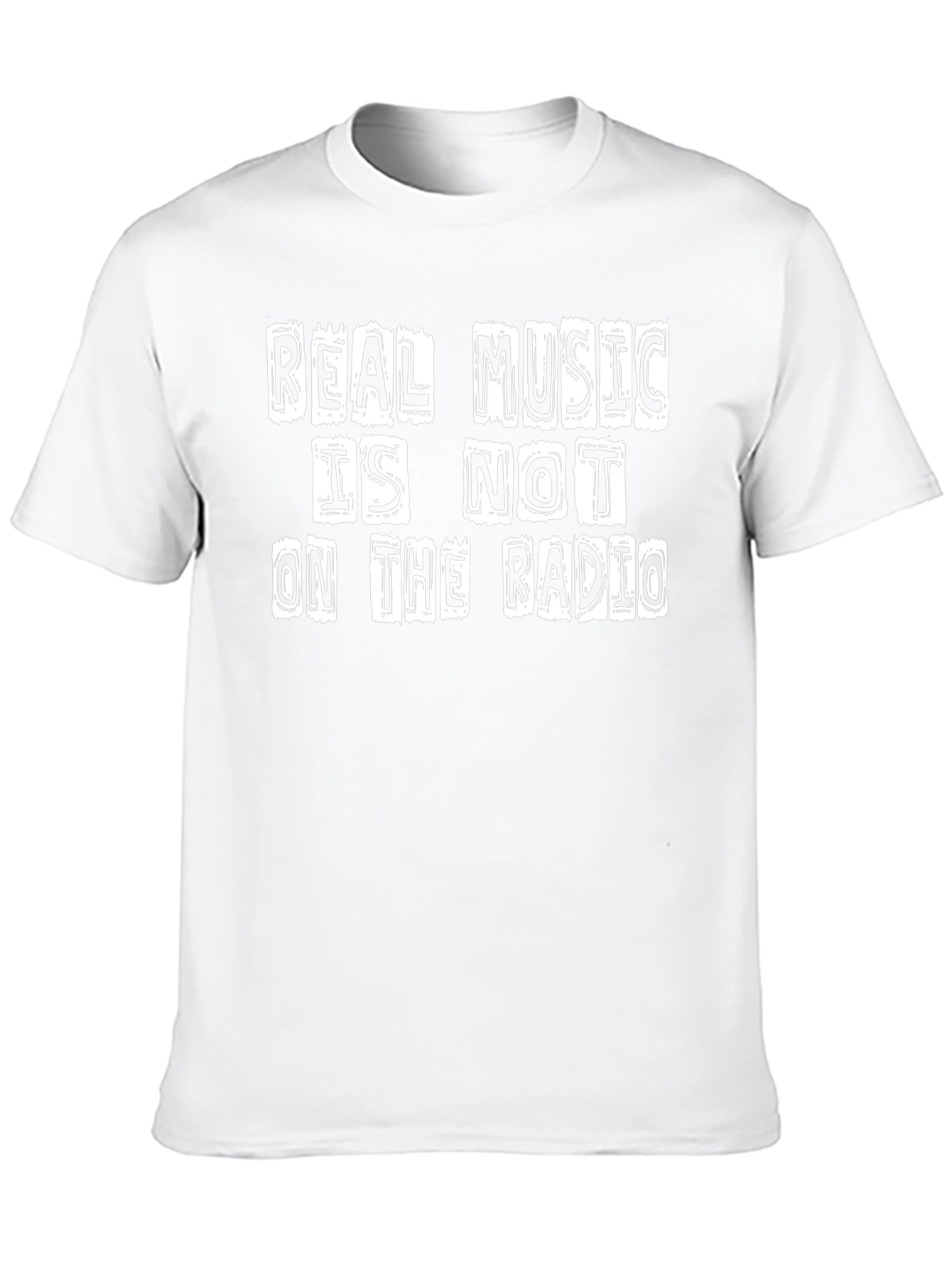 Real Music On Radio T-Shirt - Black Graphic Tee
