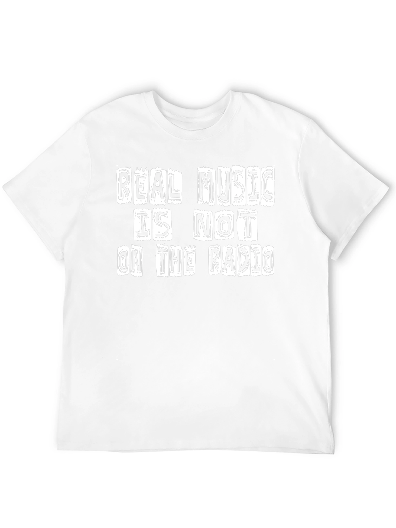 Real Music On Radio T-Shirt - Black Graphic Tee