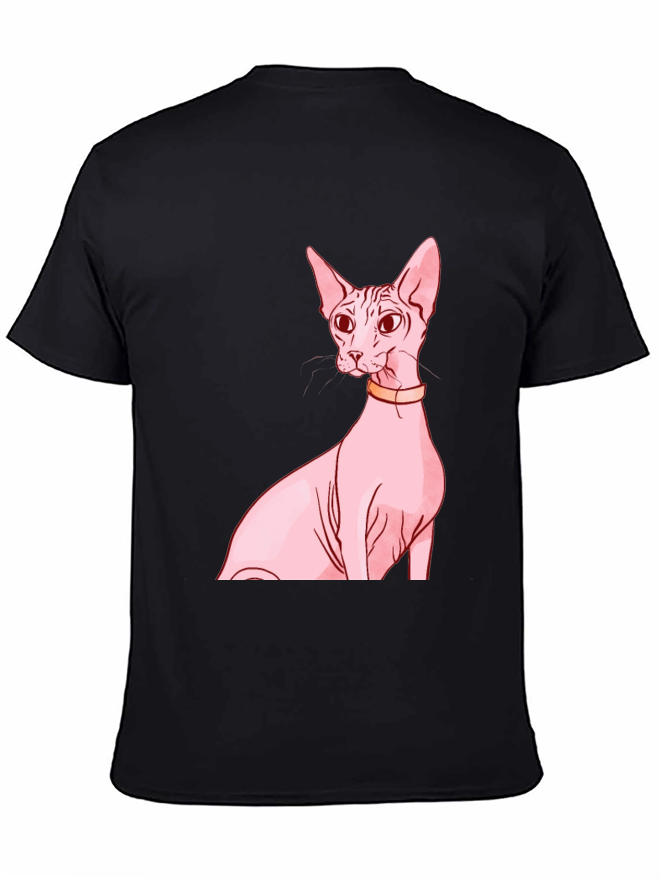 Black Sphynx Cat Graphic Tee