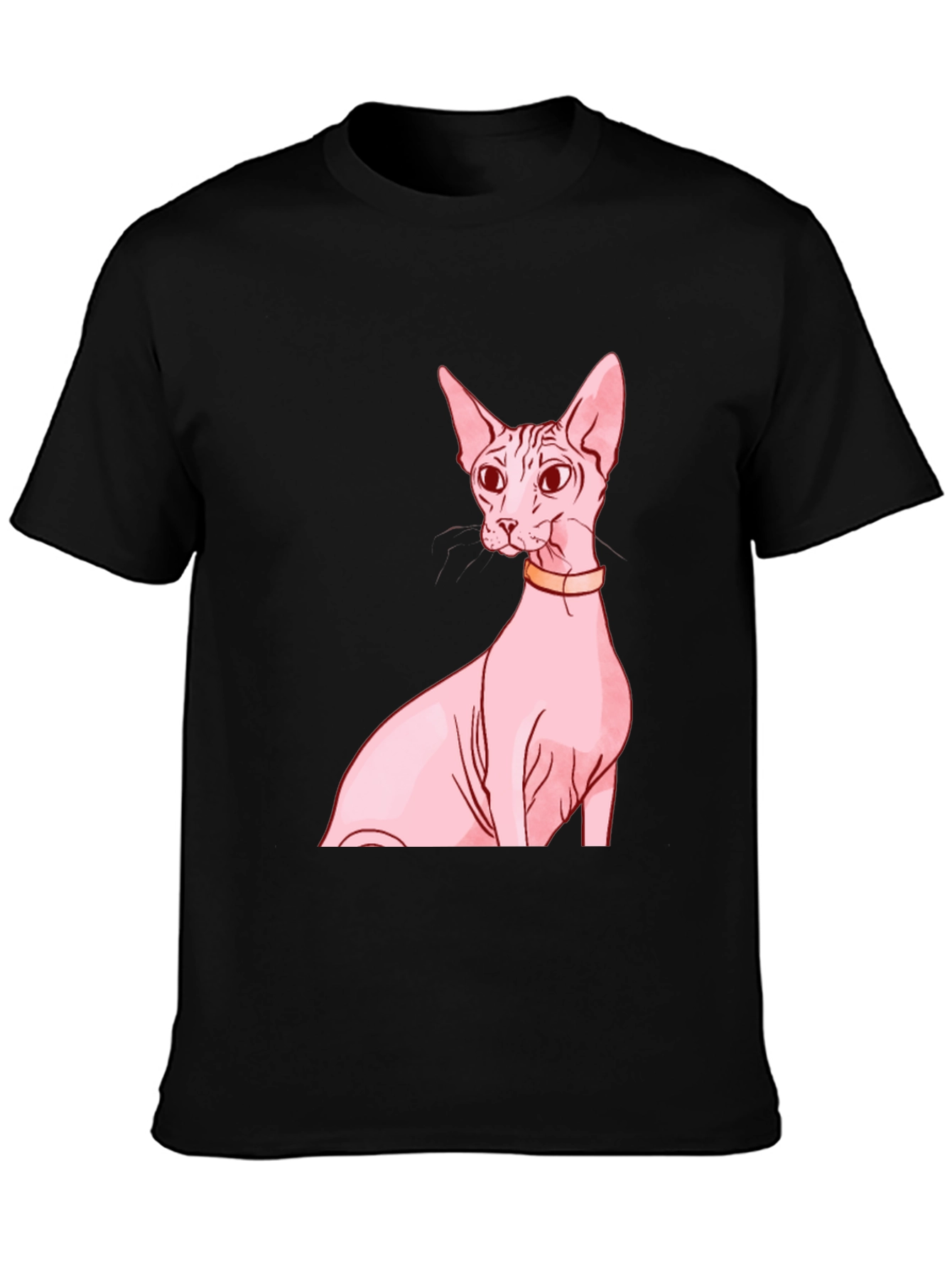 Black Sphynx Cat Graphic Tee