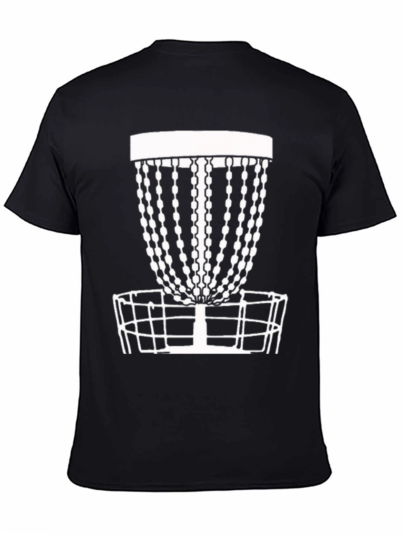 Disc Golf Basket Tee - Black Cotton Casual T-Shirt