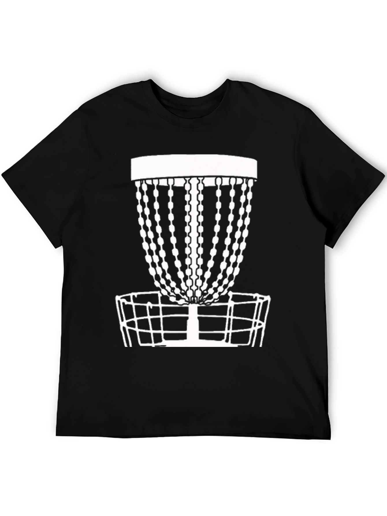 Disc Golf Basket Tee - Black Cotton Casual T-Shirt