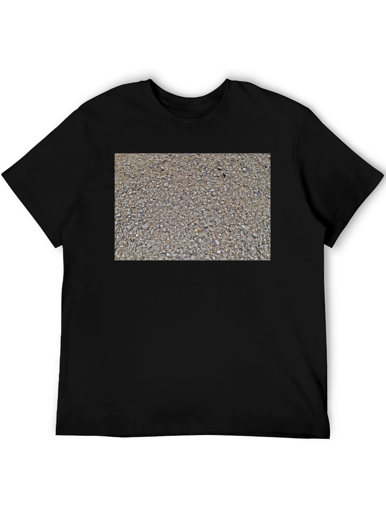 Gravel Print Black Tee