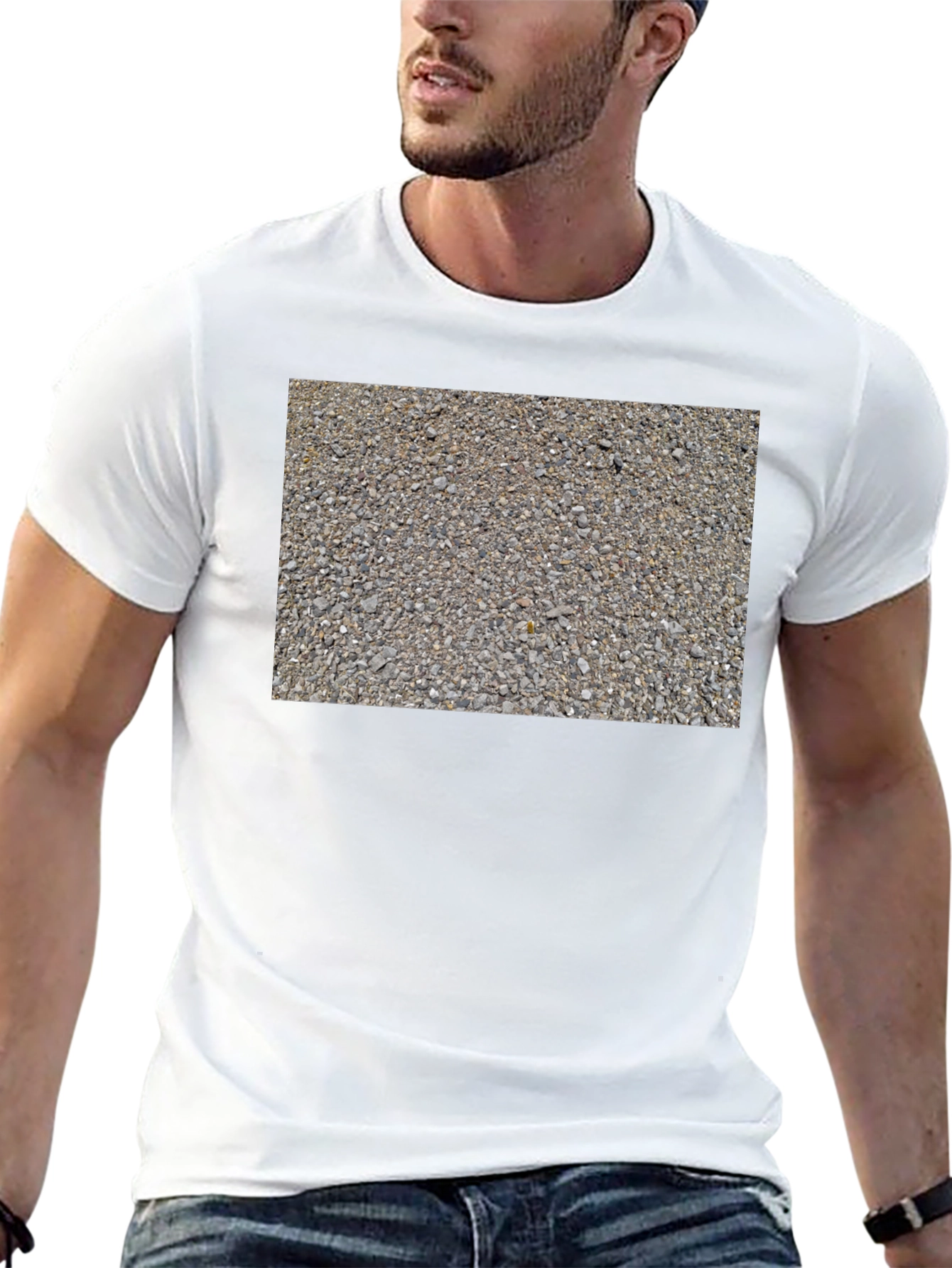Gravel Print Black Tee