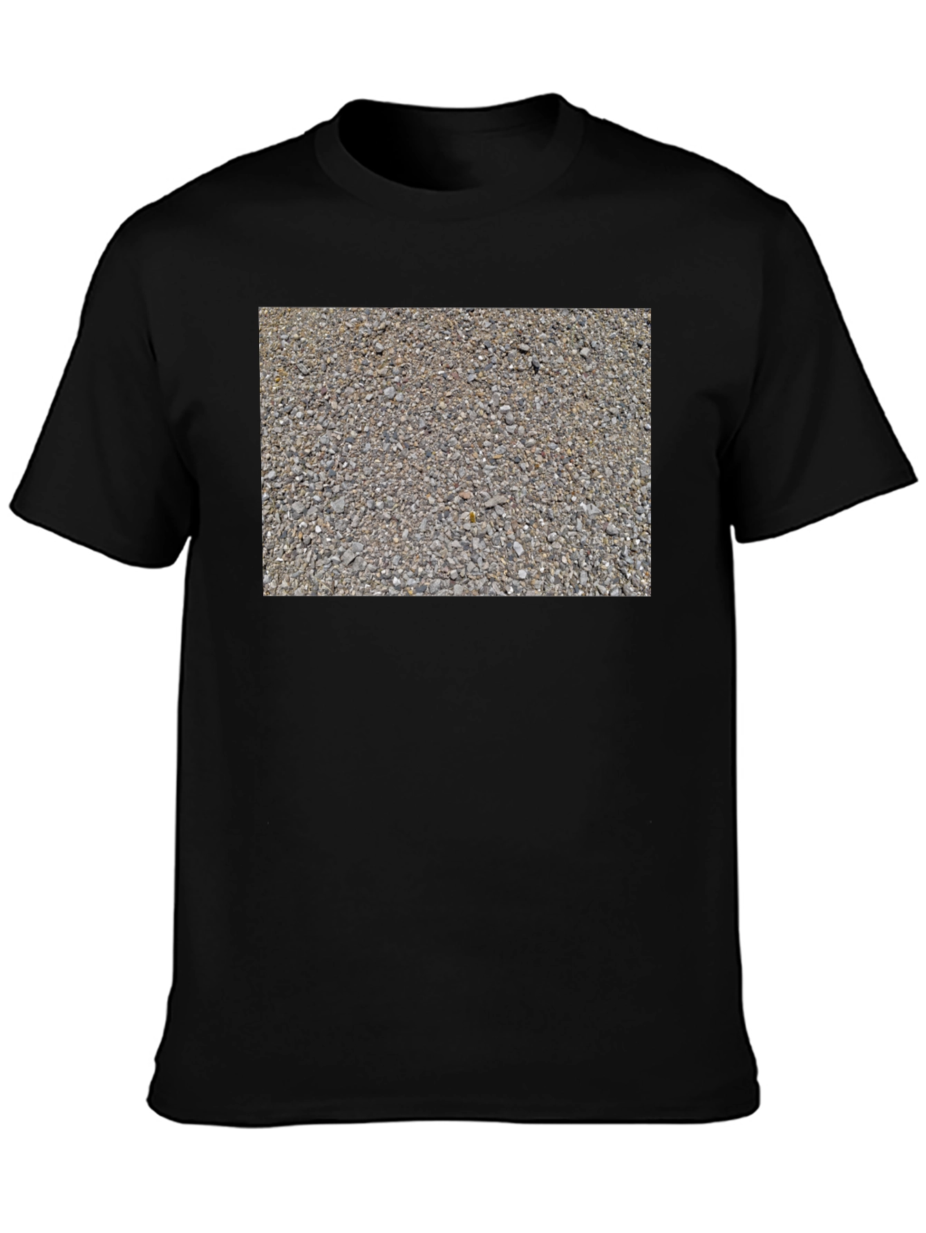 Gravel Print Black Tee