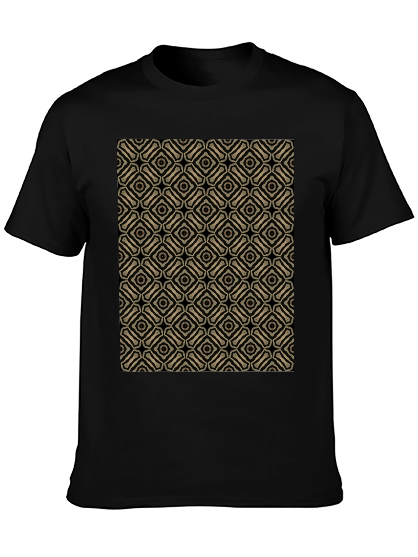 Patterned Black T-Shirt