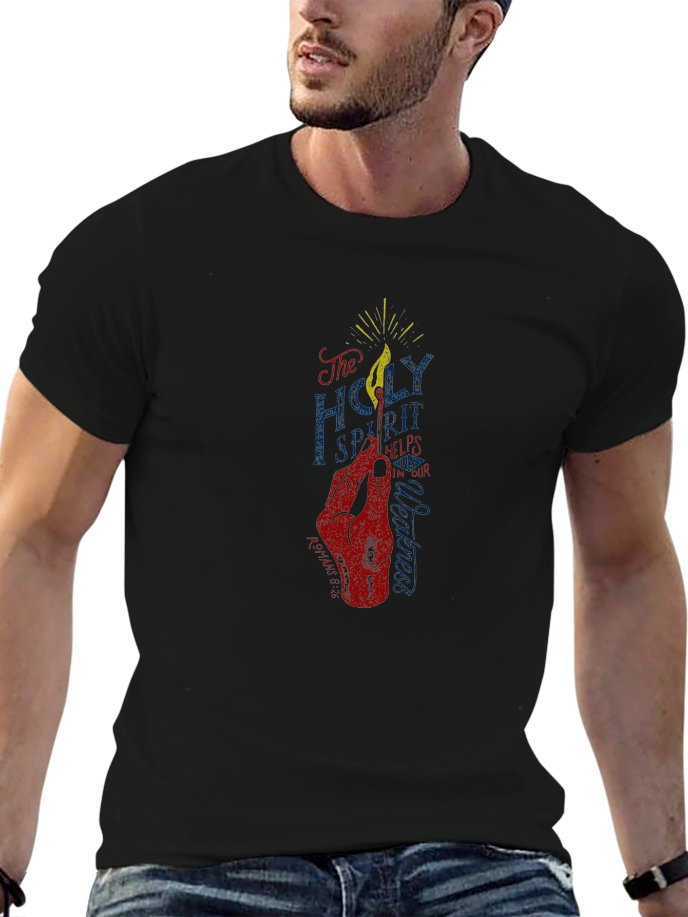 The Holy Spirit Graphic T-Shirt - Black
