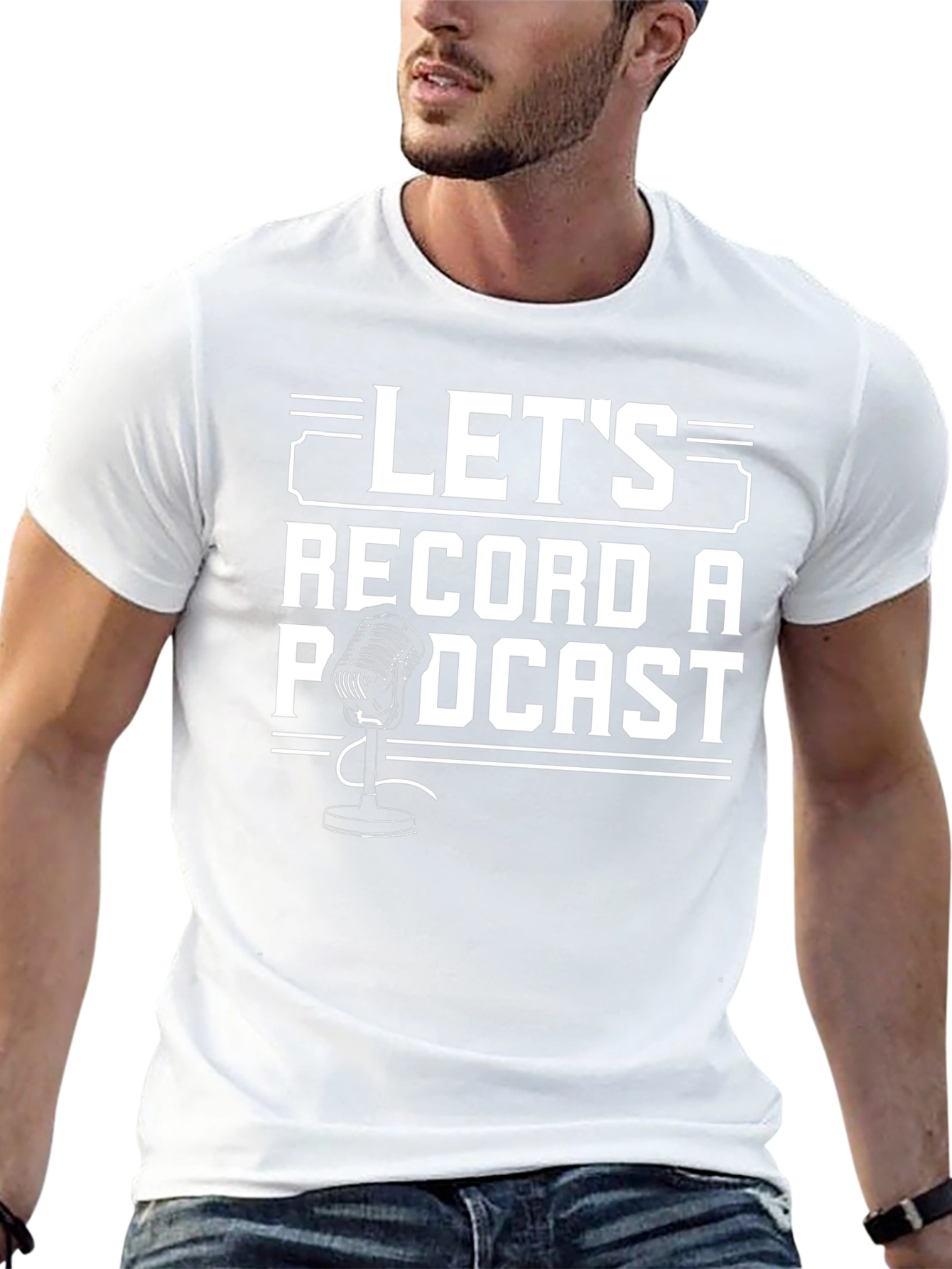 Lets Record a Podcast Graphic T-Shirt