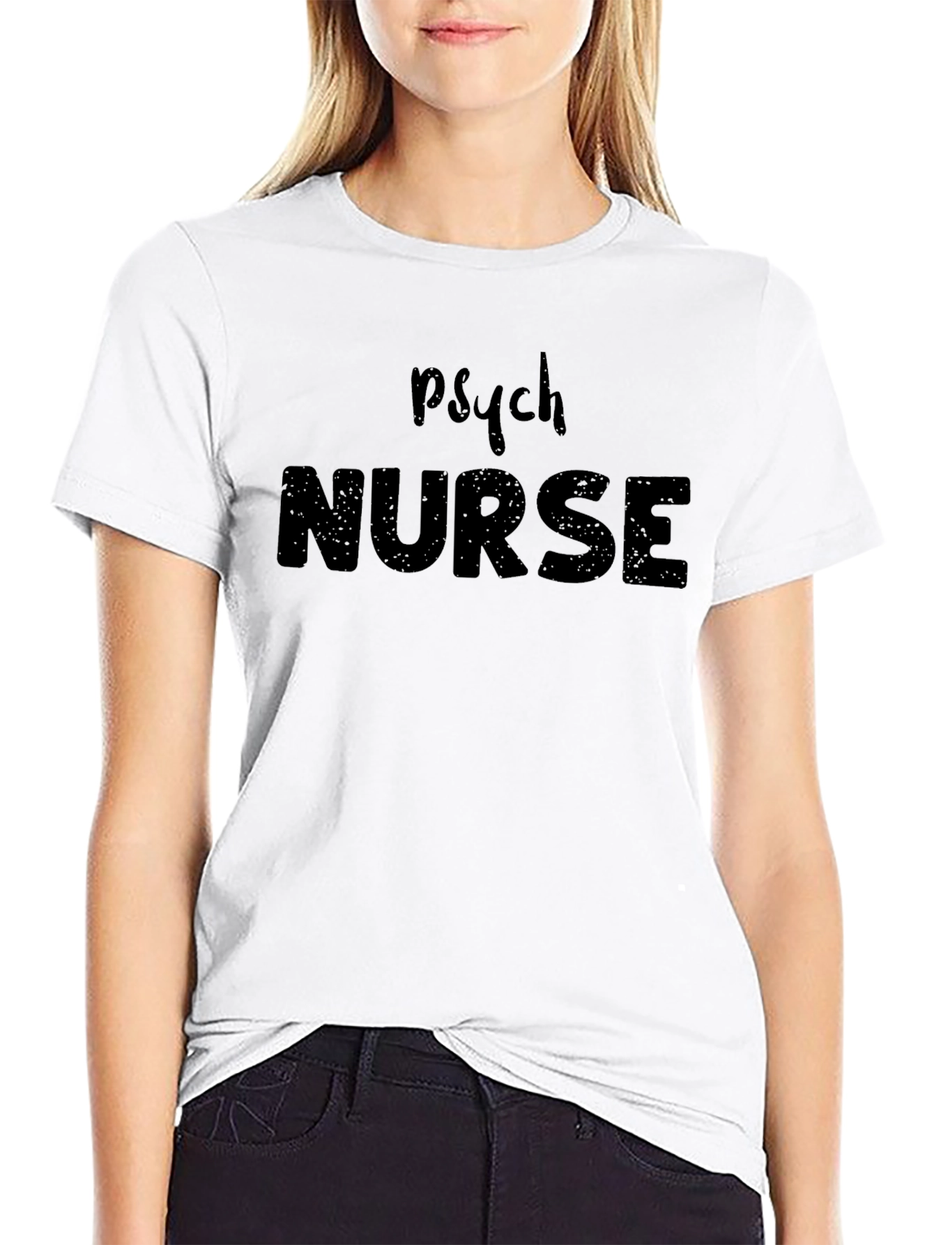 Psych Nurse Unisex Black T-Shirt